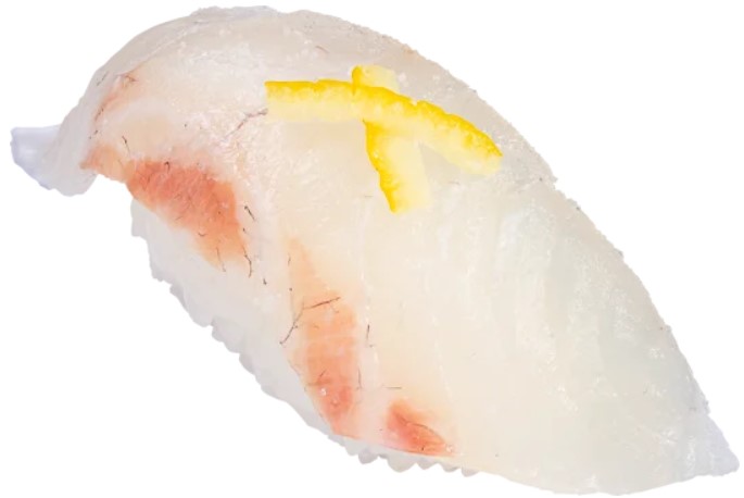 かっぱ寿司「活〆真鯛 柚子塩仕立て」