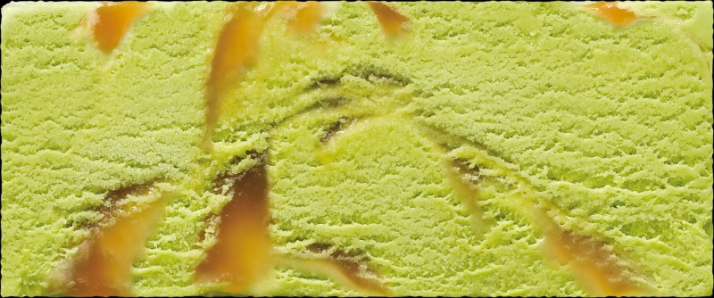 サーティワンアイスクリーム「プティケーキ ブラウン」のフレーバー「キャラメルリボン入リ抹茶」