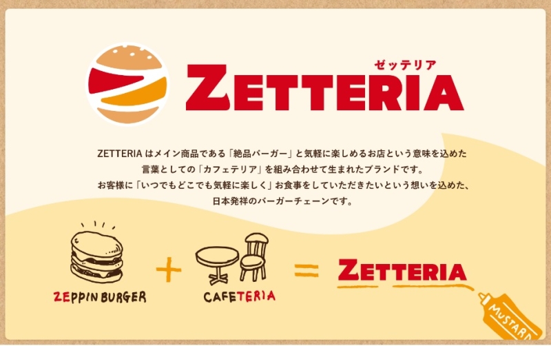 ロッテリア新業態「ZETTERIA(ゼッテリア)」ロゴ