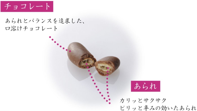 長岡京 小倉山荘「想ひそめし」チョコとあられのふたつの味わい