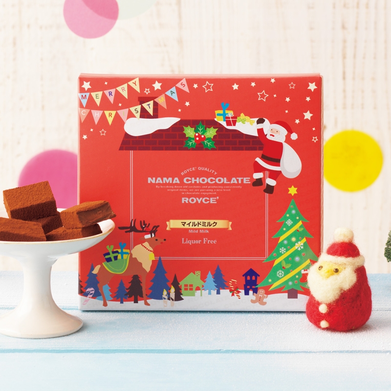 ロイズ「生チョコレート マイルドミルク(クリスマス)」イメージ