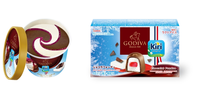 kiri×GODIVA「ショコラフォンデュ クリームチーズ」「チョコレート クリームチーズ」発売