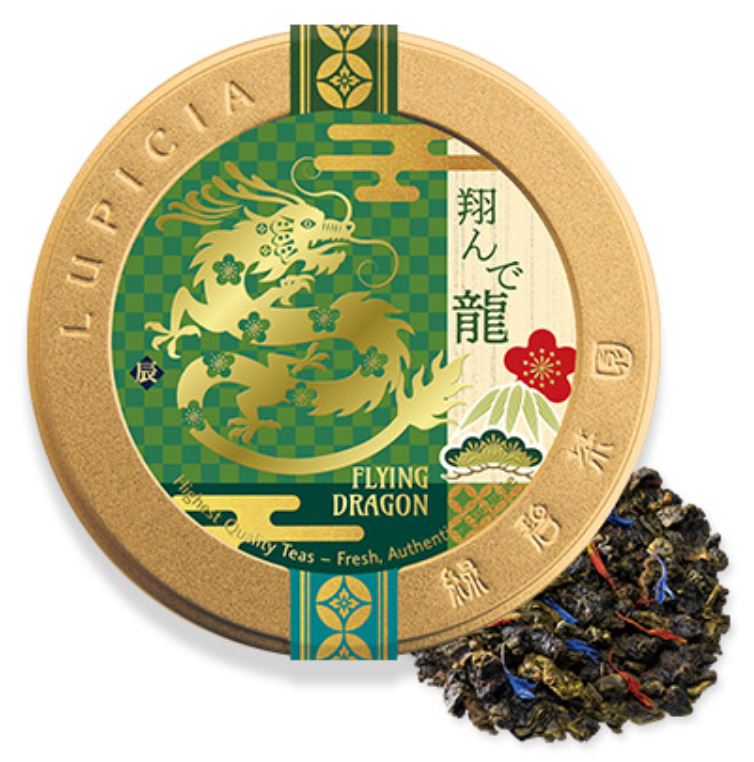 ルピシア2024年干支缶「翔んで龍 ～Flying Dragon～」リーフ50g入り1350円