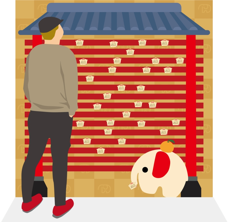 「ドムドムのお正月」ドムドム神社･絵馬掛所(えまかけどころ)イメージ