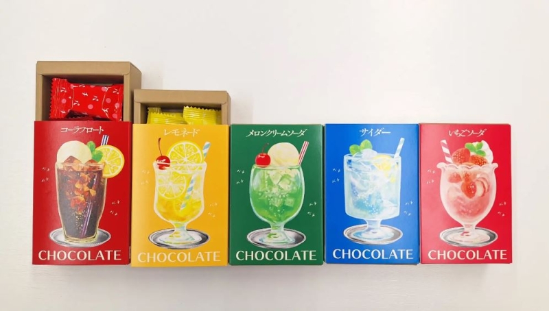 メリーチョコレート「はじけるキャンディチョコレート。」BOX (全5種)各378円