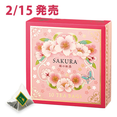 ルピシア「桜のお茶」2024「サクラ」ティーバッグ10個デザインBOX入980円