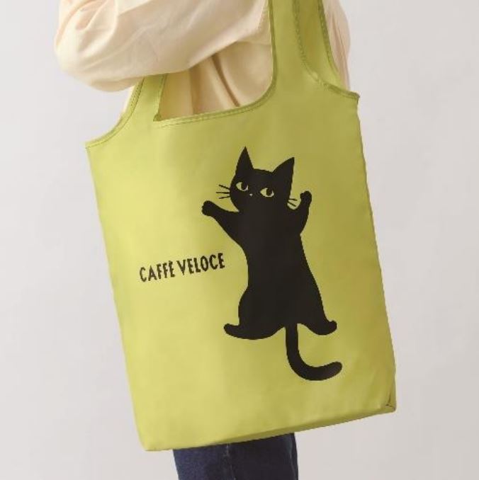 カフェベローチェ猫の日記念･第1弾「黒ねこエコバッグ」650円