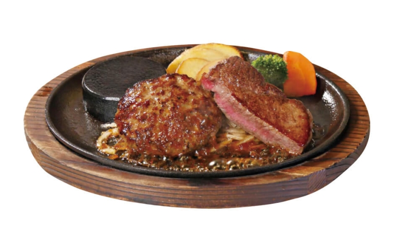 ステーキのあさくま　2月の肉の日「テンダーロインステーキ＆あさくまハンバーグ(テンダーロインステーキ100g+あさくまハンバーグ120g、サラダバーつき)」