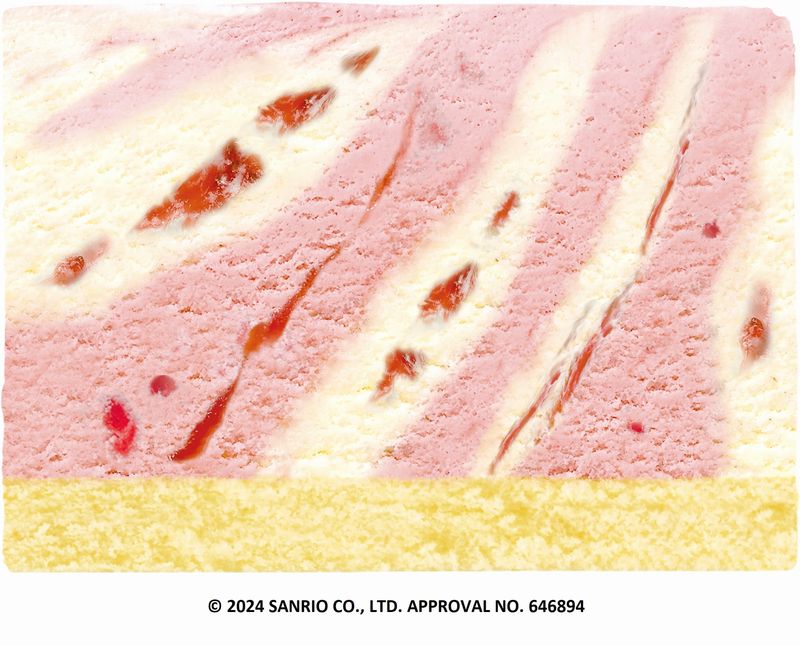 31 アイスケーキ「サンリオキャラクターズ パレット4」クロミ「ストロベリーリボン入りストロベリー×バニラ(ホワイトスポンジ)」