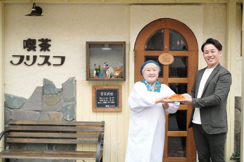 「喫茶フリスコ」高橋オーナーとsommet farm大塚代表